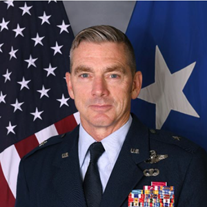 Brig. Gen. Smith with American Flag